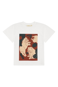 Soft Gallery Asger T-shirt - Snow White, Bulldogs